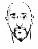 Ink sketch of Scott Wormington